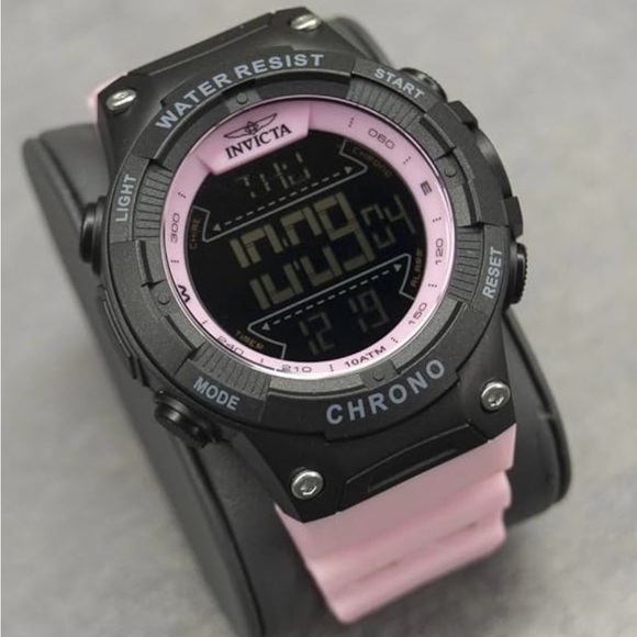 Invicta Men’s Racing Series  Pink and Black Digital Watch. New with Warranty. - Picture 3 of 4